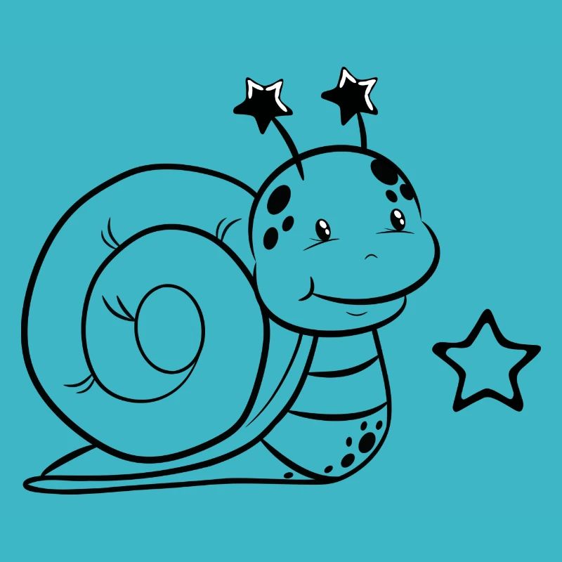 Escargot avec étoile