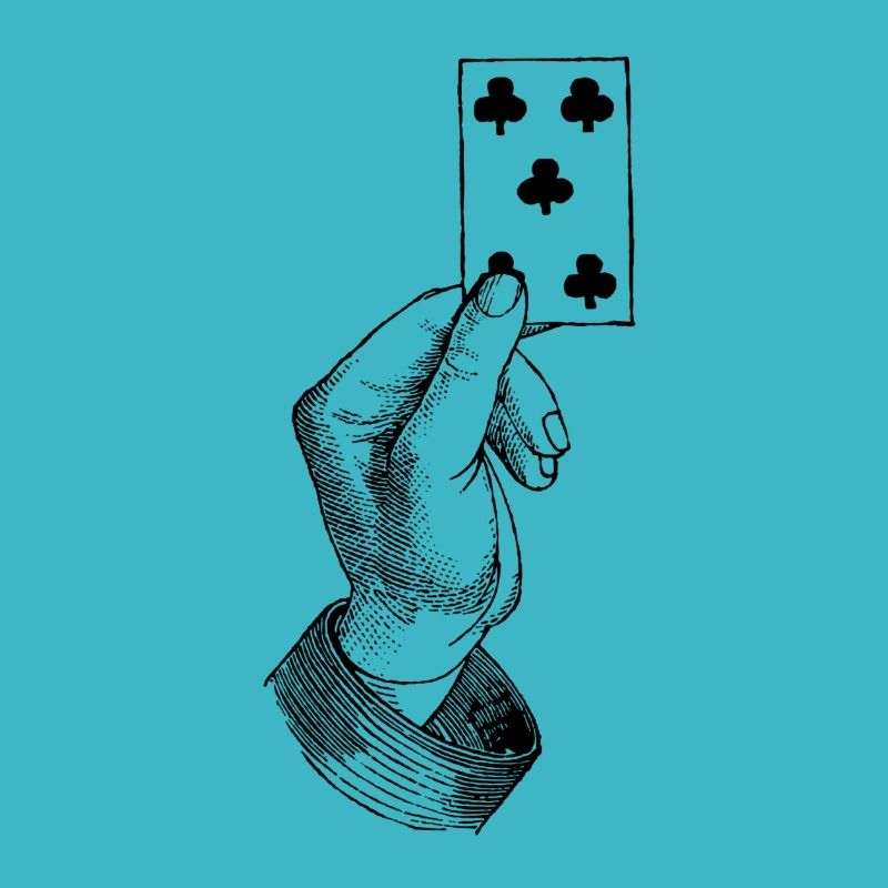 Hand with card