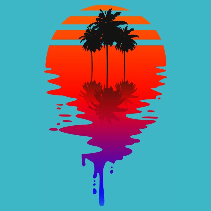 Dripping Sun - Retrowave soleil avec des palmiers
