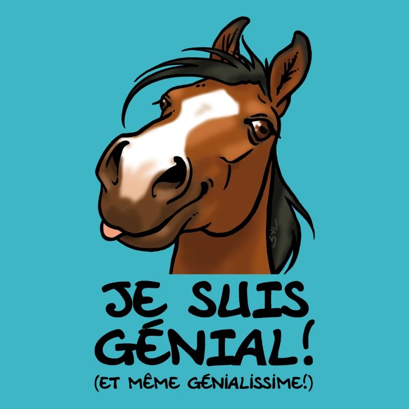 Pferd "I'm awesome" (schwarzer Text)