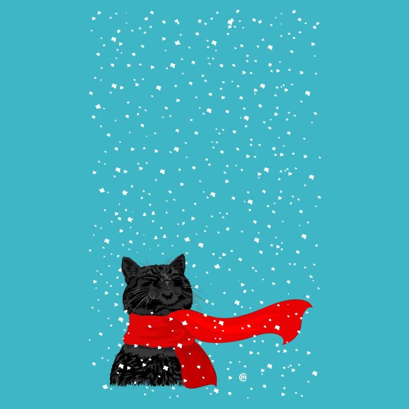 Schneekatze (schwarz)