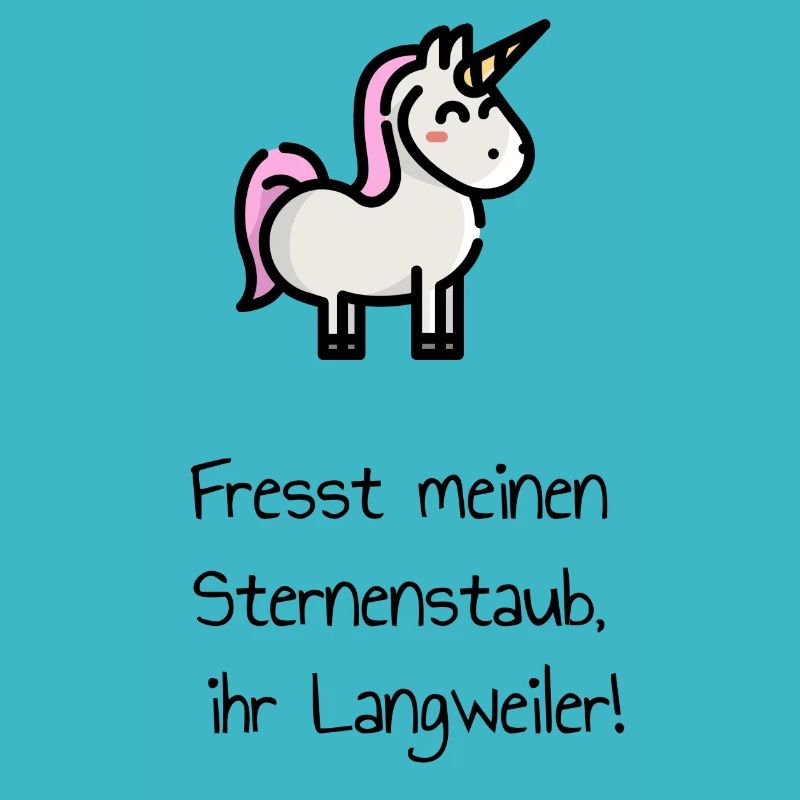 Einhorn Spruch Sternenstaub. Geschenk