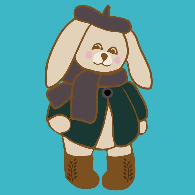 bunny in the fall