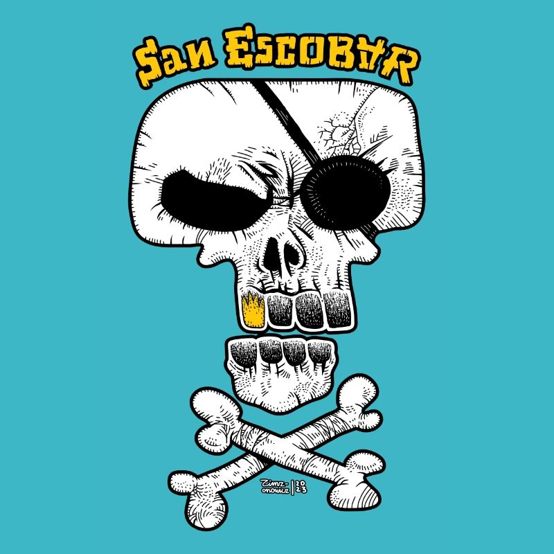 SAN ESCOBAR - Drapeau pirate / Crâne