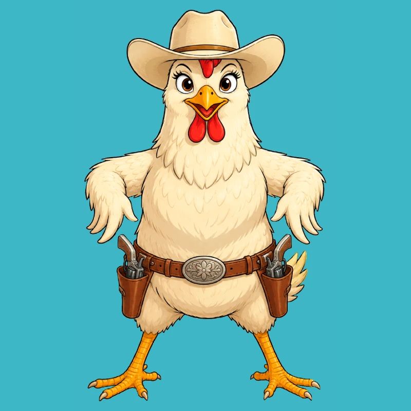 Huhn in Western Pose