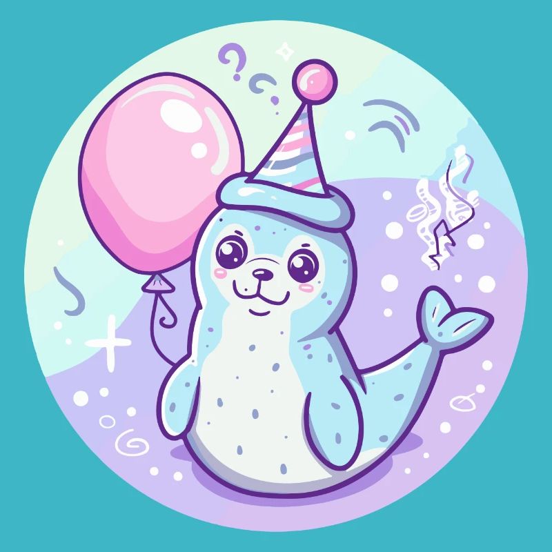 Bande dessinée d’anniversaire d’animal de phoque