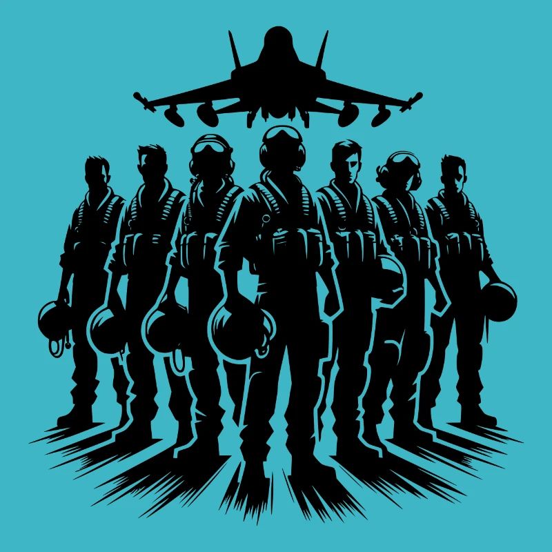Pilotes de l’armée de l’air Portrait d’avion cool
