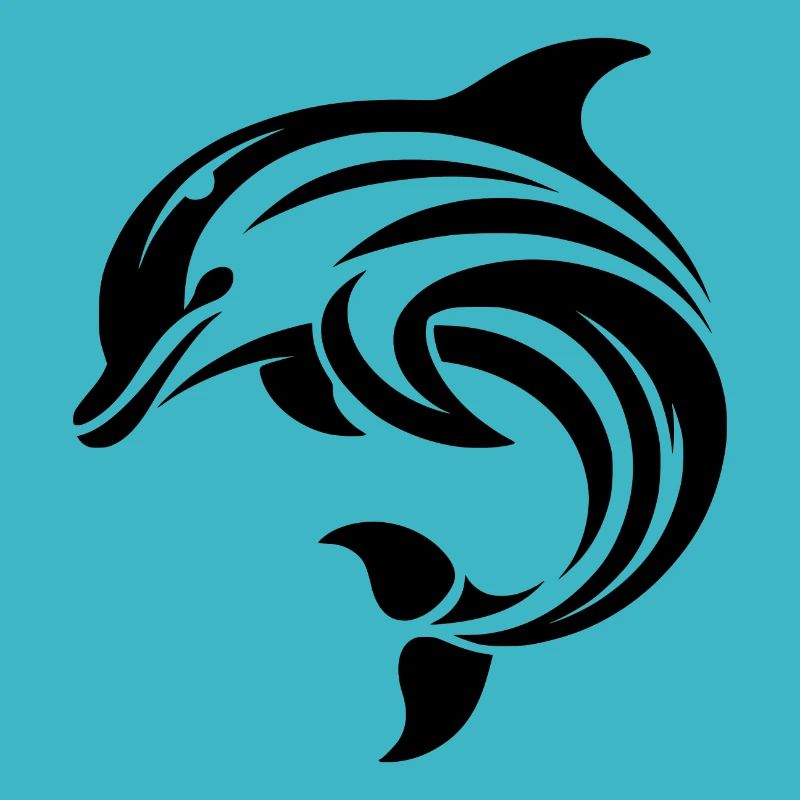 Eleganter dynamischer Delfin im Sprung