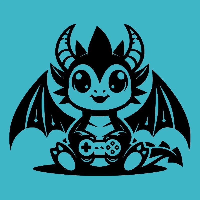 Little Kid Dragon with Horns and Controller