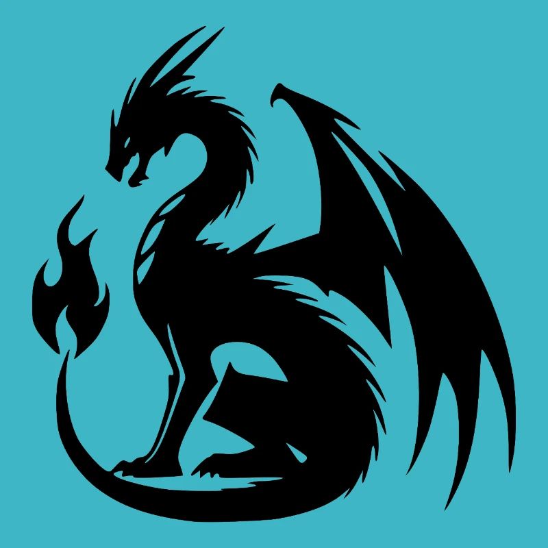 Riesiger wütender Drache mit gewaltigen Flügeln