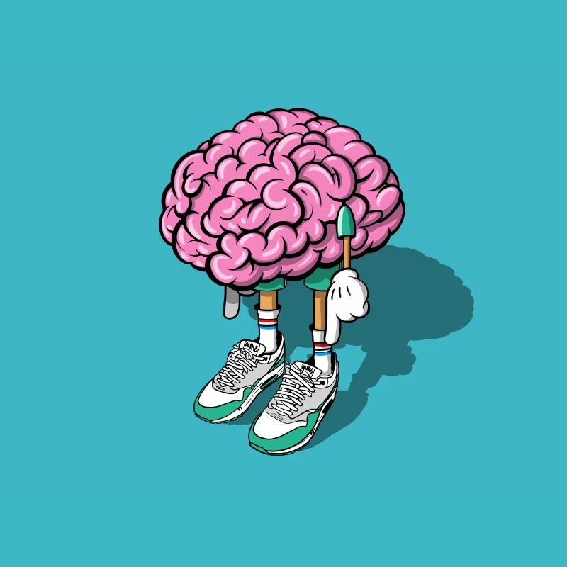 Mr Brain with Sneakers / Brain wears shoes