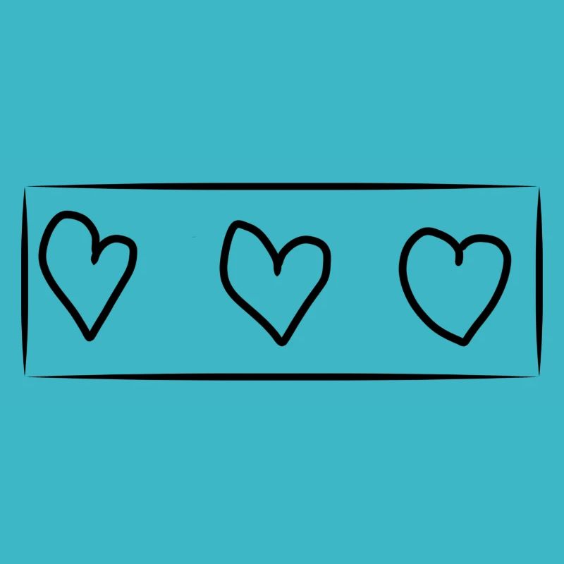 Three Hearts Heart Rectangle