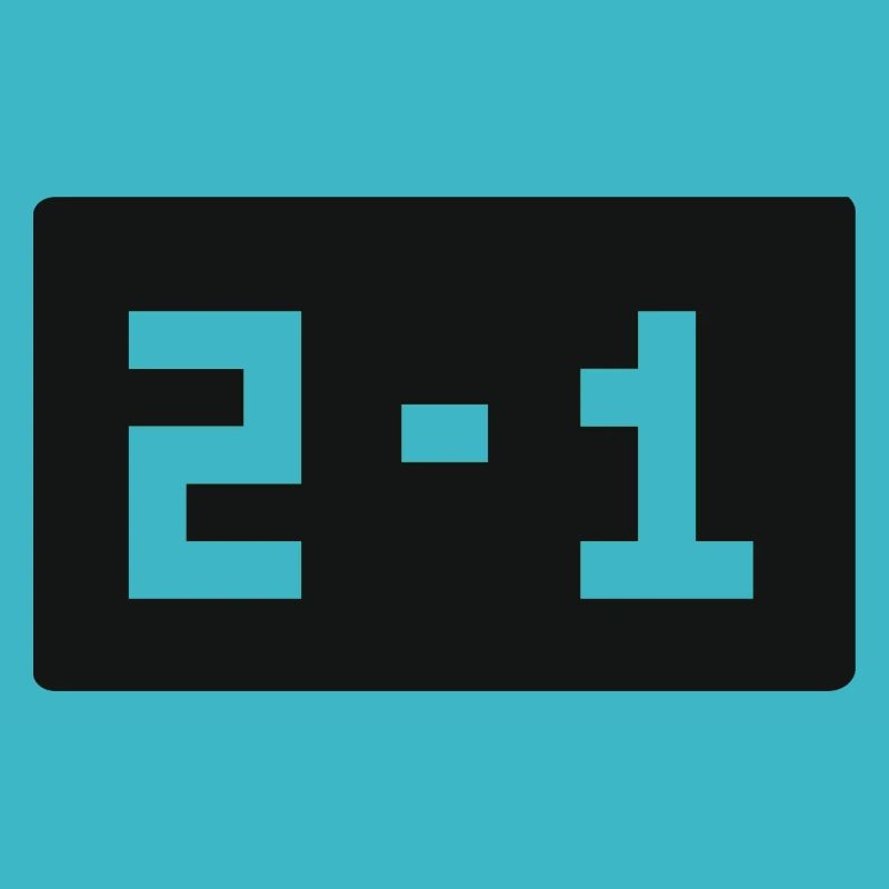 Retrogaming Score 2 to 1 Won Pixelated