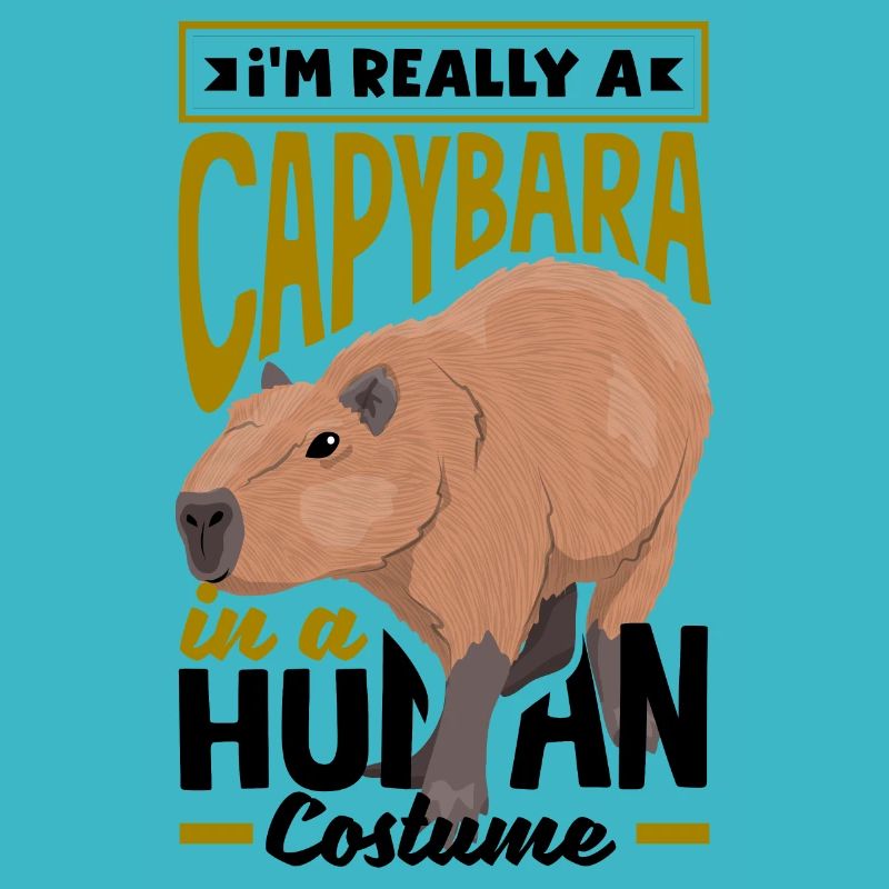 Capybara Rodent Im Really A Capybara In A Human