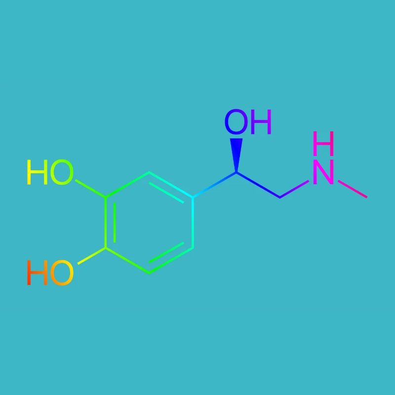 Adrenalin Molekül - Regenbogenfarben