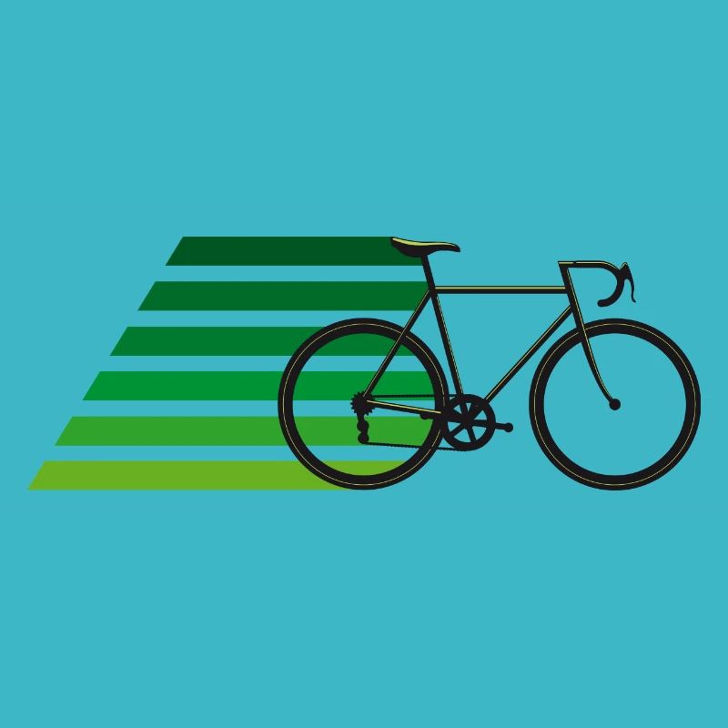 Vélo à rayures vertes