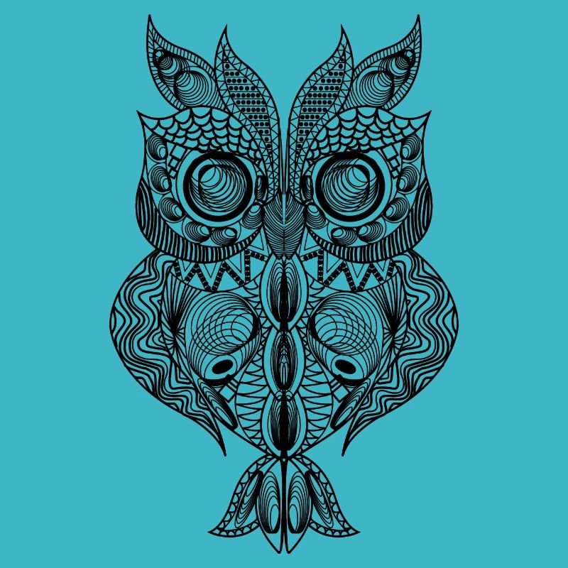 Conception de hibou dans le style mandala