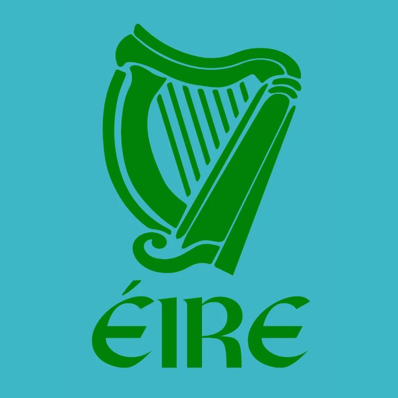 St Patricks Day Citation Eire avec harpe celtique