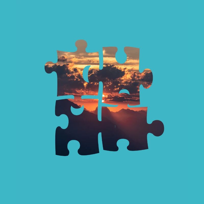 sunset / sunrise sky puzzle Geschenkidee
