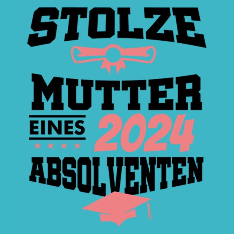 Absolvent Student Sponsion Graduate stolze Mutter