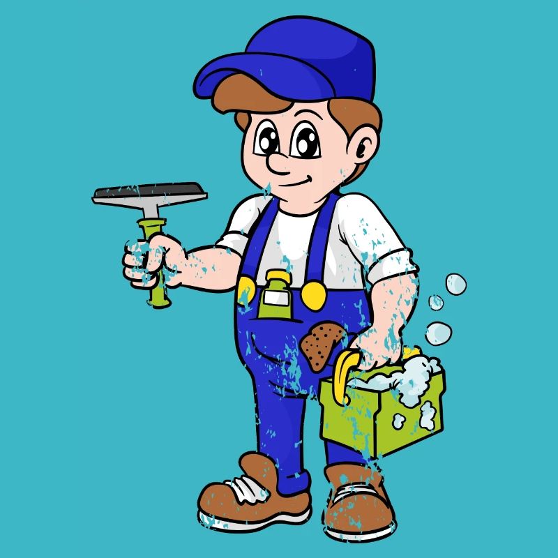 Retro vintage grunge style window cleaner