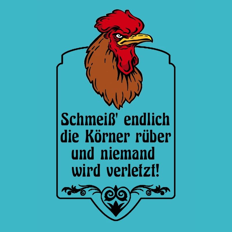 Niemand wird verletzt - grimmiger Hahn