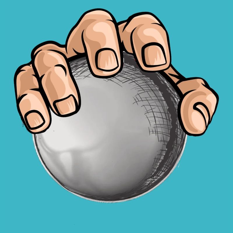 Boule Hand mit Kugel