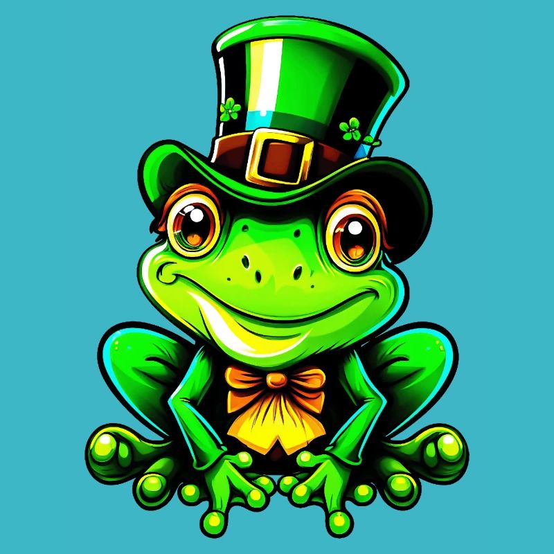 Sankt Patrick Tag Frosch Glücksbringer
