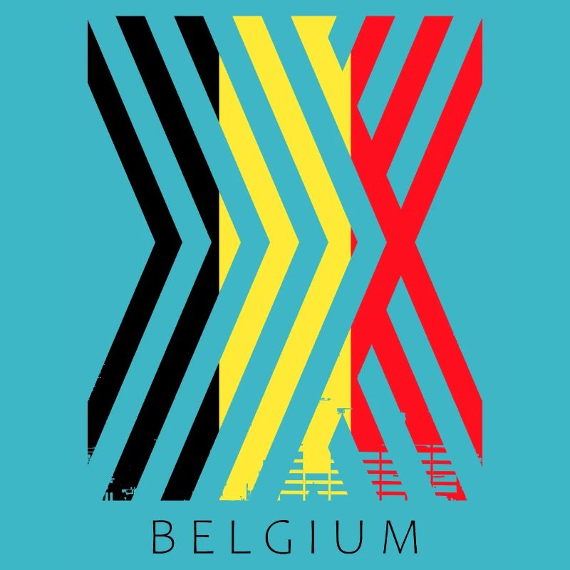 Drapeau de la Belgique Drapeau belge Vintage Look vieilli