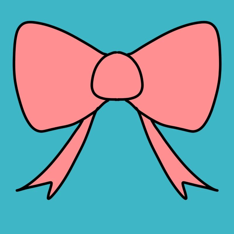 Pink Bow Symbol Shape