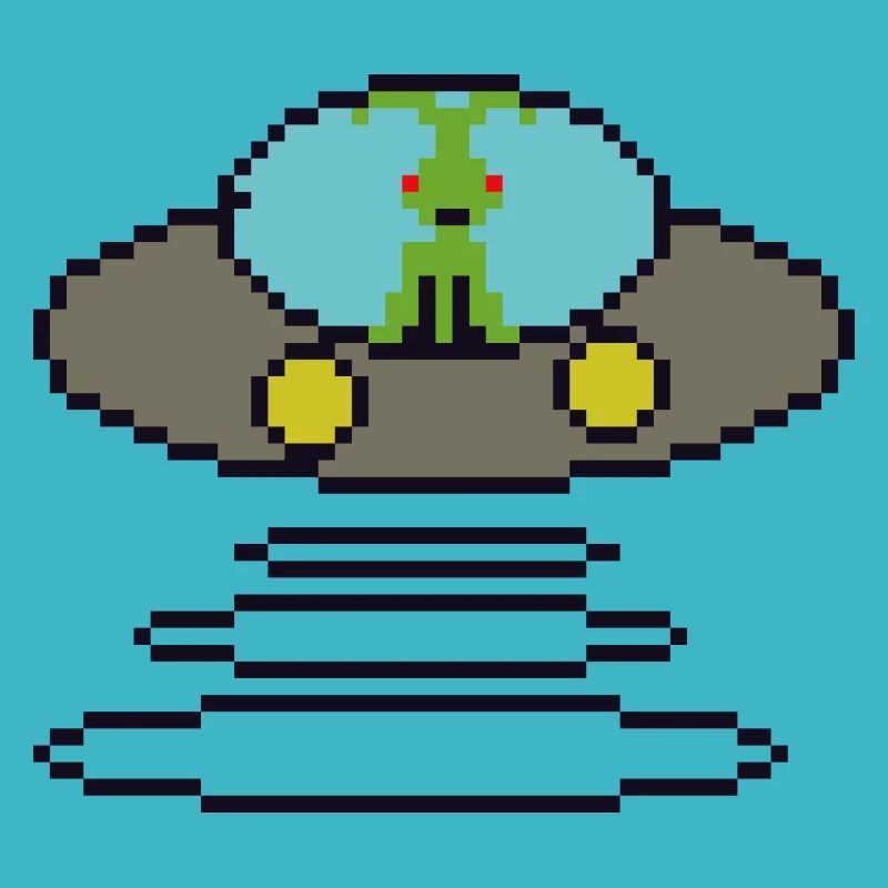 Retrogaming Pixel Ufo