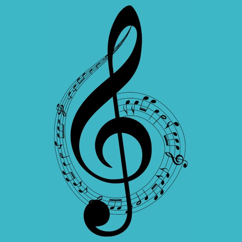 Clé de sol et portée musicale