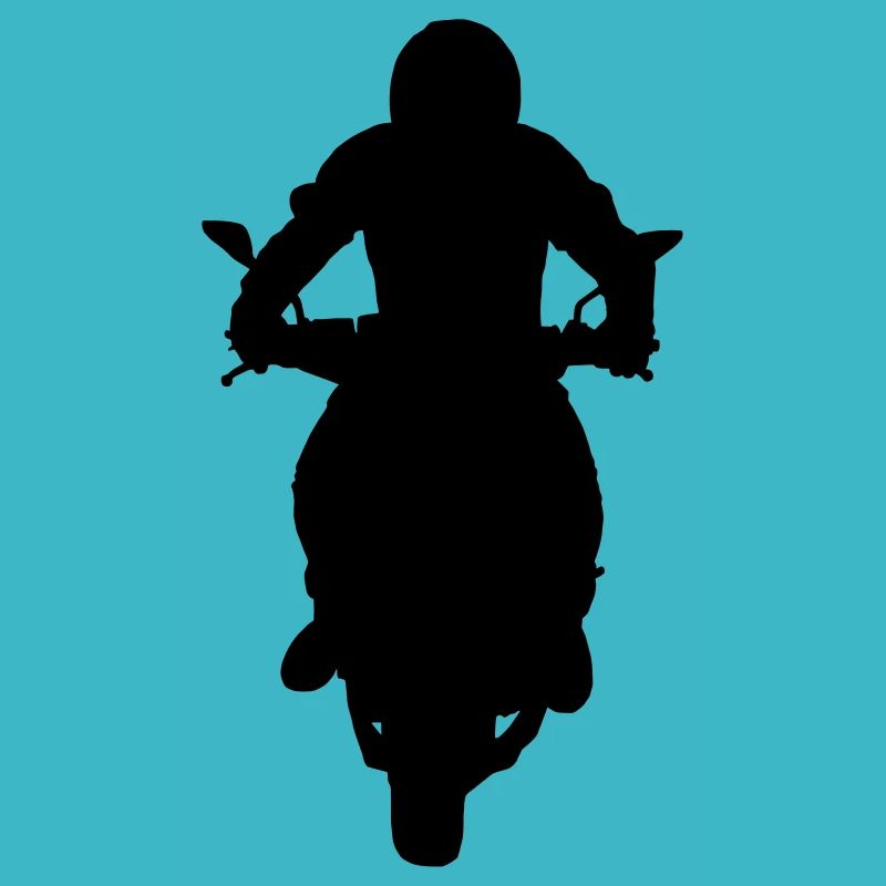 Motorcycle with driver