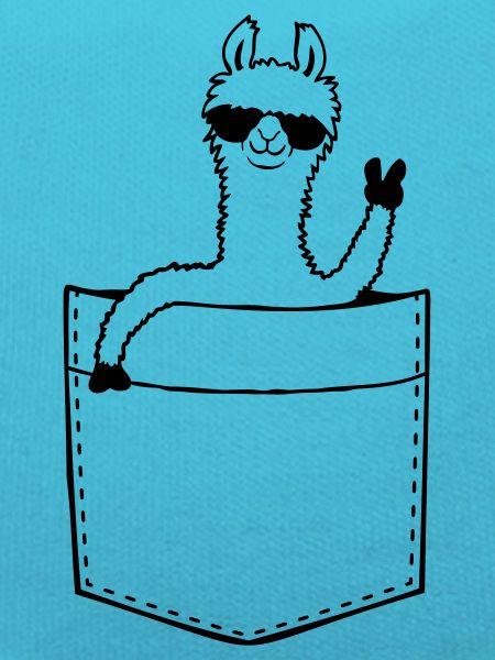 Hemdtasche Comic Lama