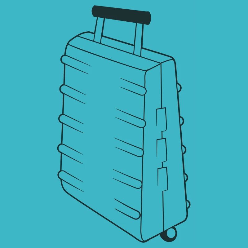 Valise debout robuste et résistante