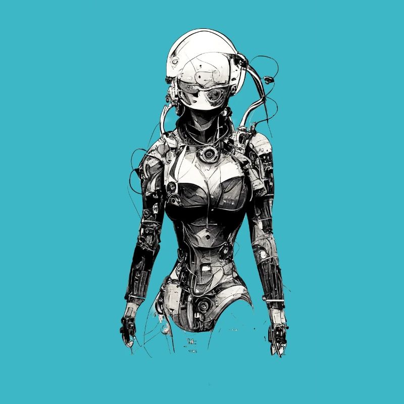 technical drawing cyborg