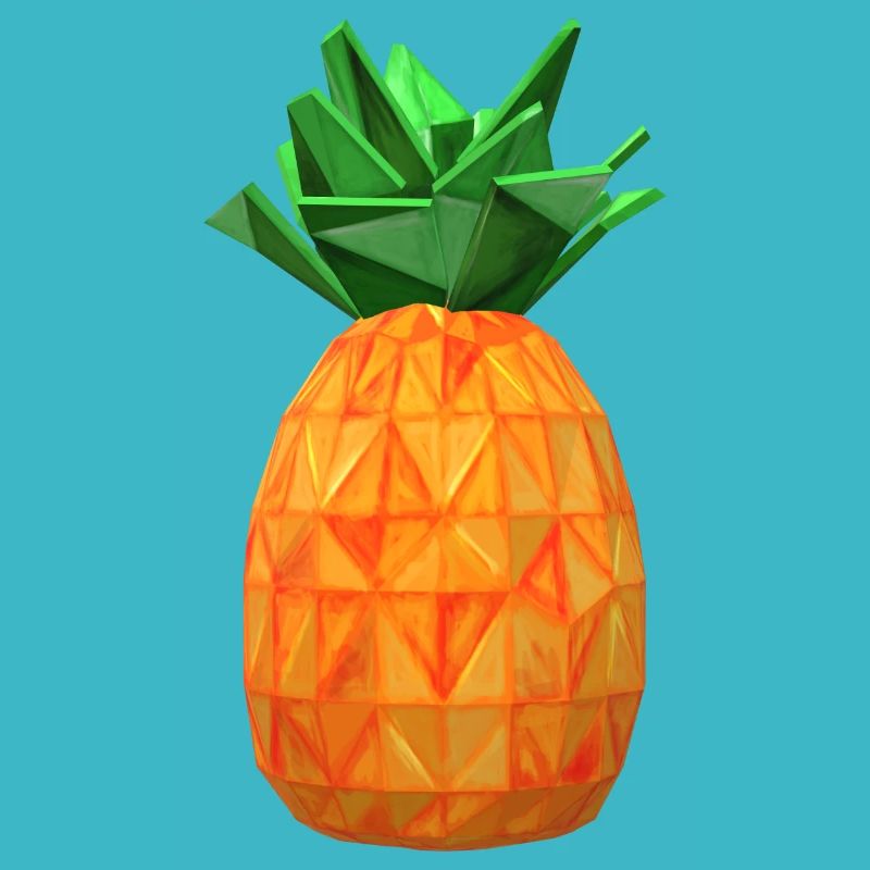Ananas Polygone Fruit Ananas Healthy