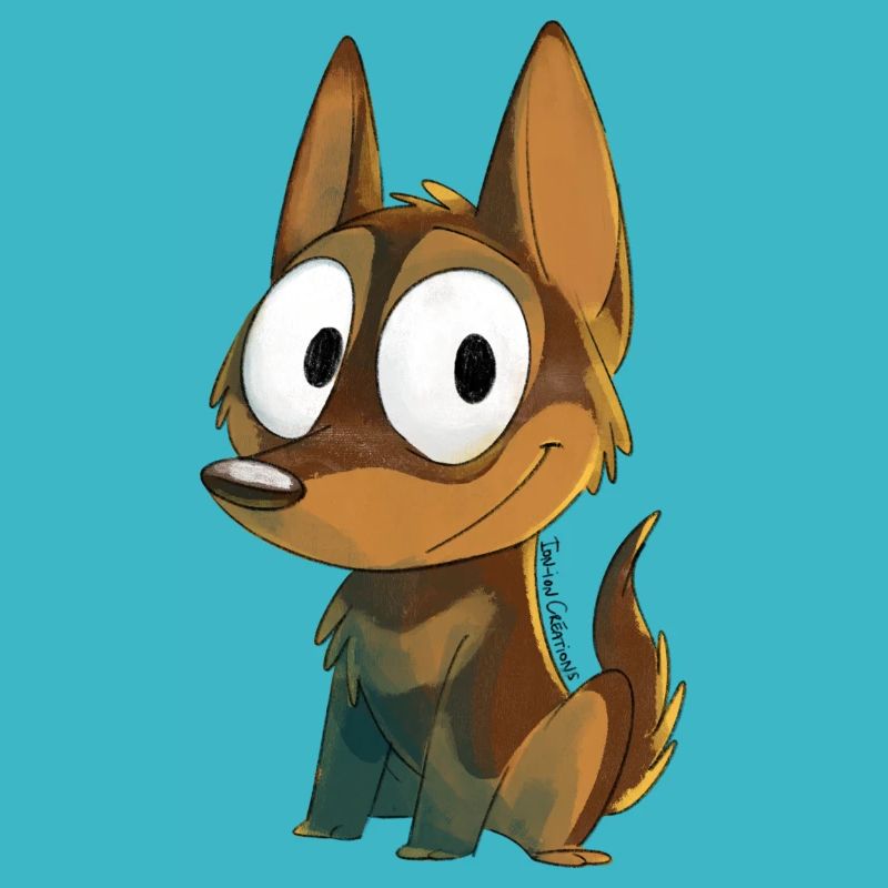 Kelpie chocolat et feu