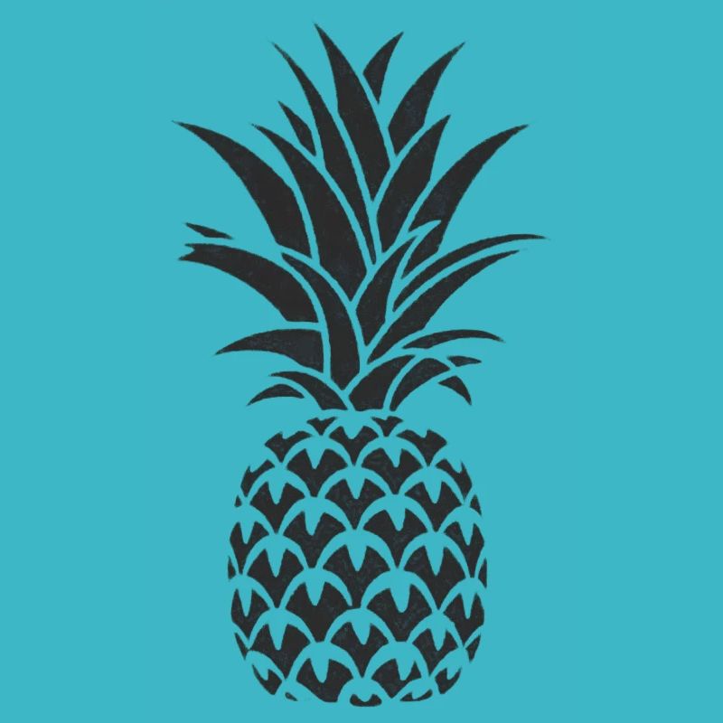Simple black pineapple