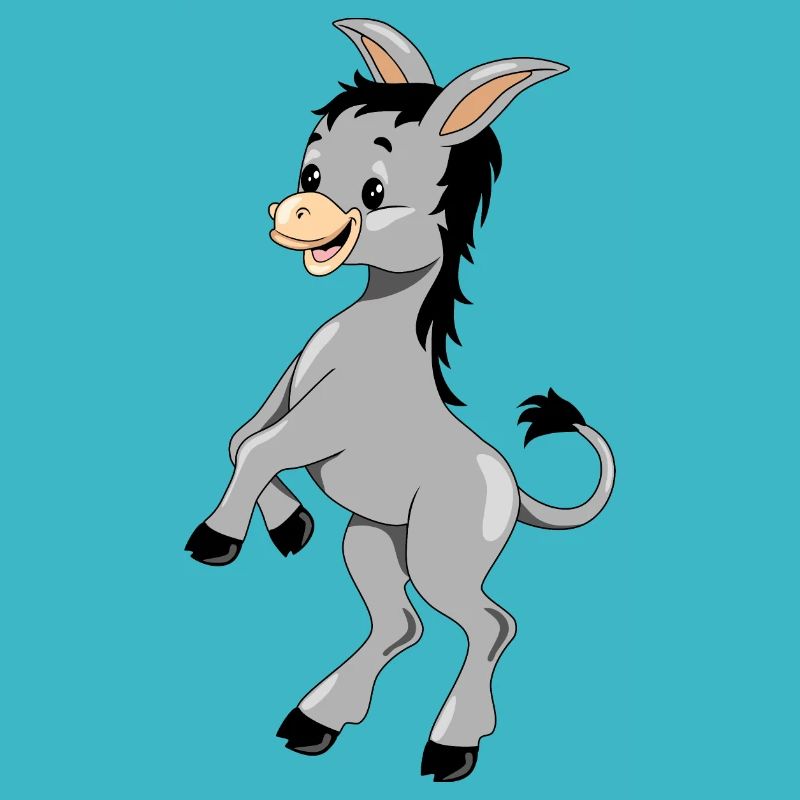 Âne dansant heureux