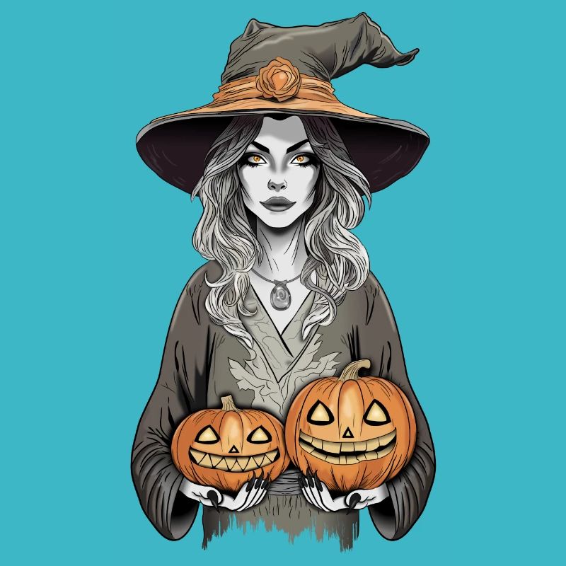 Die Hexe feiert Halloween
