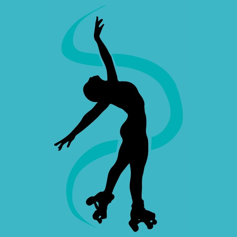 Silhouette patineuse quad danse