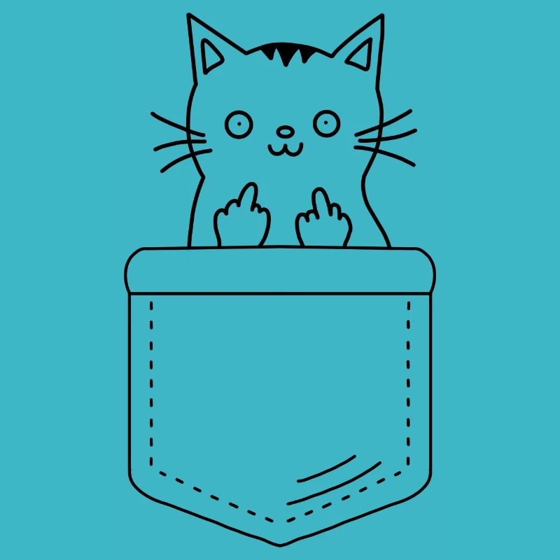 Katze zeigt Mittelfinger