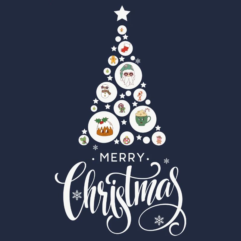 Festive Christmas tree with sweets