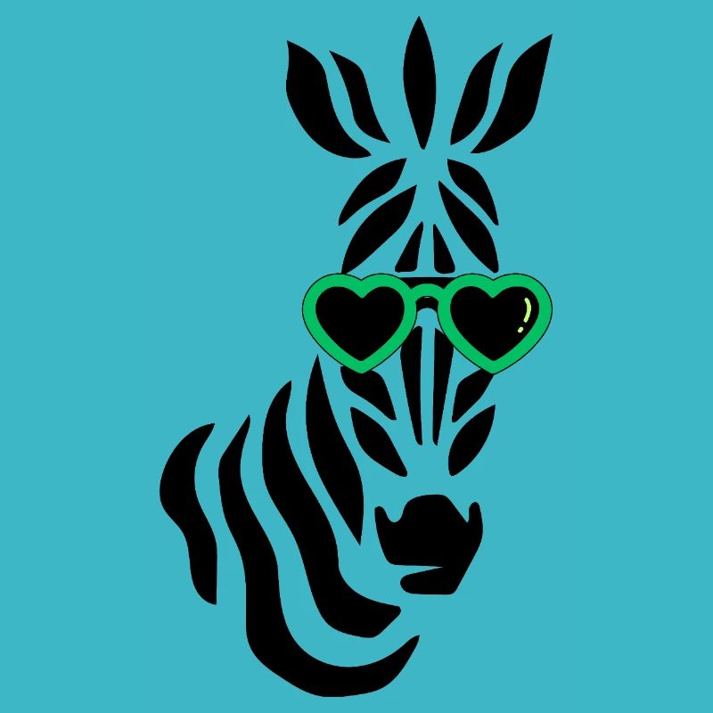 Cooles Zebra mit Sonnenbrille