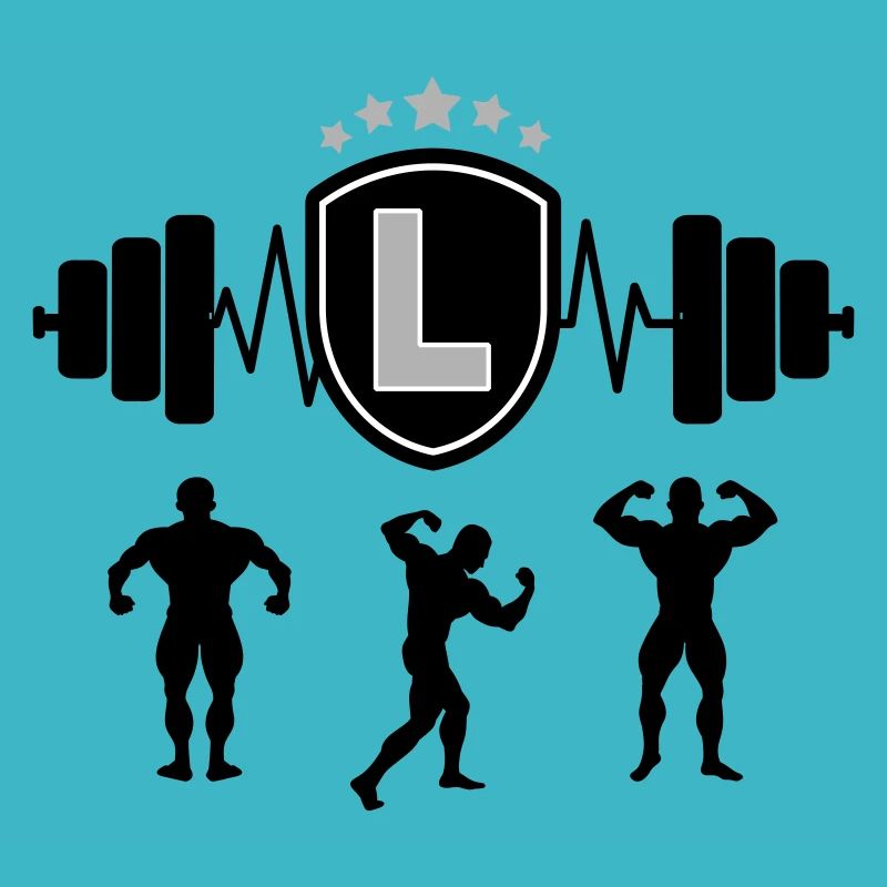 Bodybuilding Gym Name Buchstabe Training L