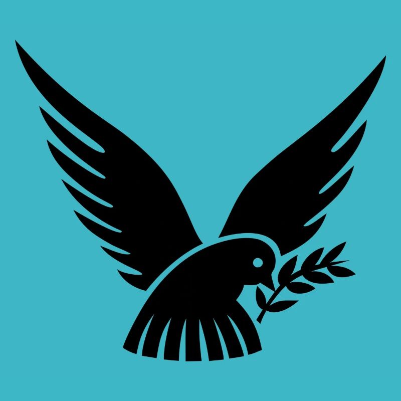 Colombe de la paix noire