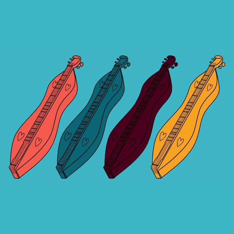 Retro Dulcimer Instrument Gitarre