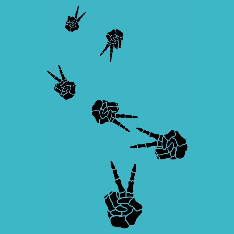 Hand peace skeleton