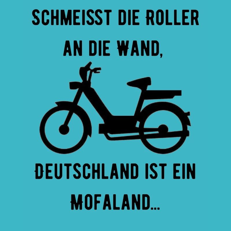 Mofa 80er altes Mofa als Oldtimer mit Spruch